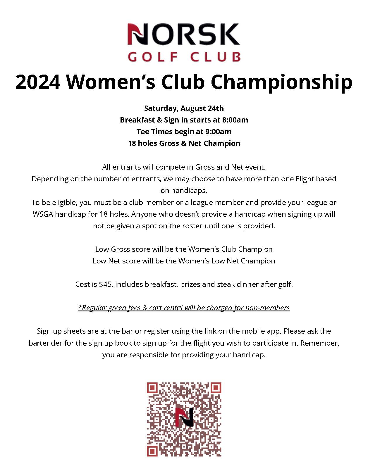 2024 Womens Club Championship